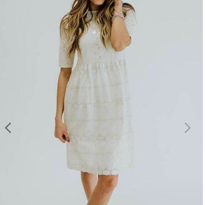White/Cream Modest Dress